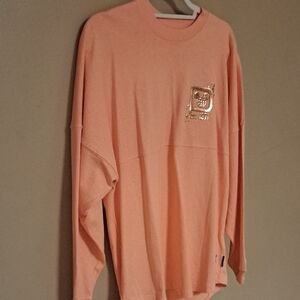 NWOT Disney Peach Sweatshirt with Glitter Accents